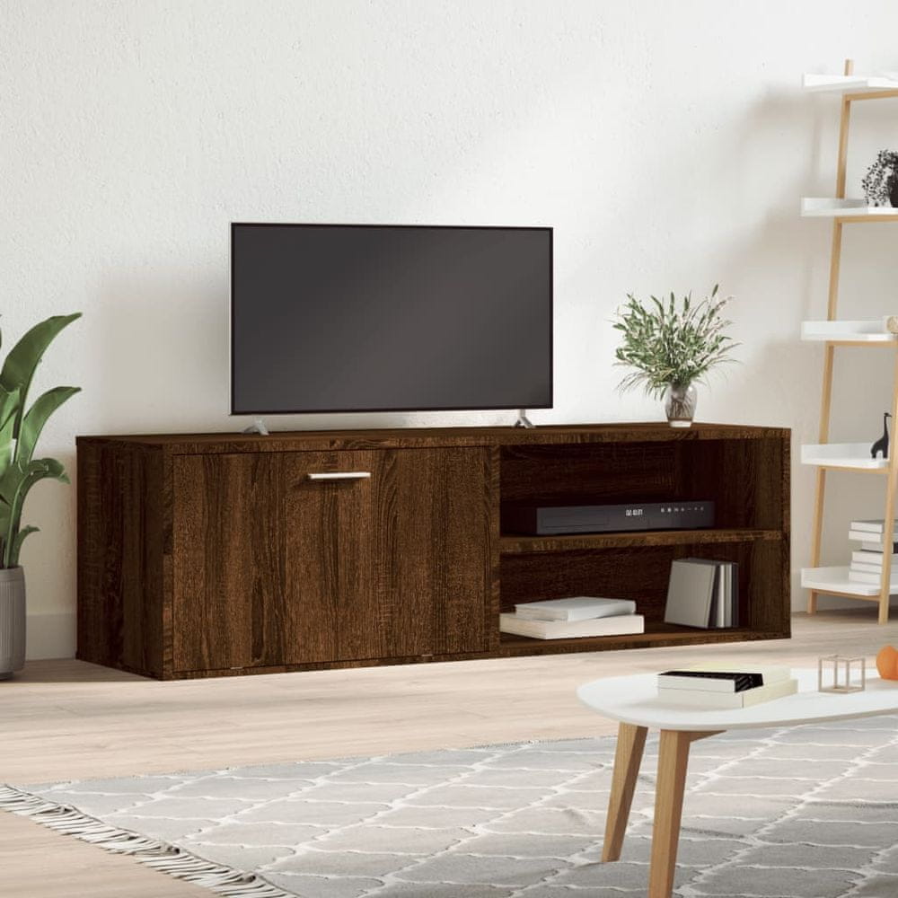 Vidaxl TV skrinka hnedý dub 120x34x37 cm kompozitné drevo